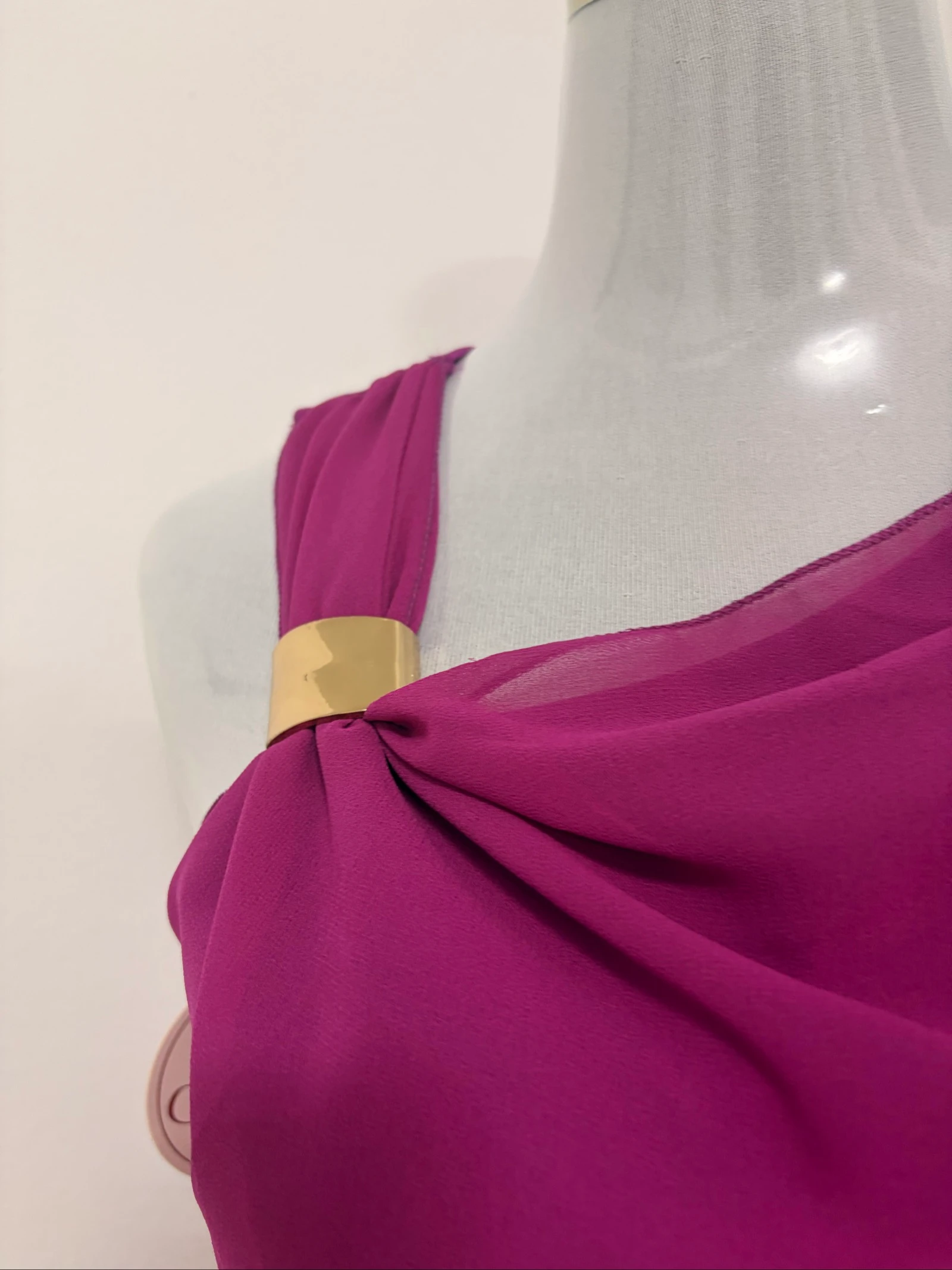 Purple party dress with chiffon – photo 4